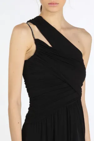 chain-trim midi dress