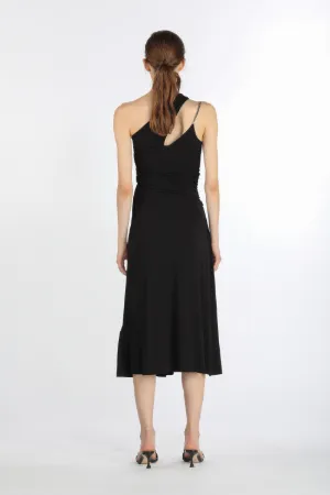 chain-trim midi dress