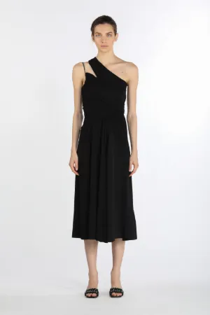 chain-trim midi dress