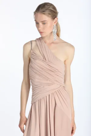 chain-trim midi dress