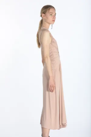 chain-trim midi dress