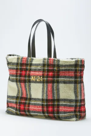 Check-Print Maxi Logo Shopper