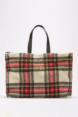 Check-Print Maxi Logo Shopper