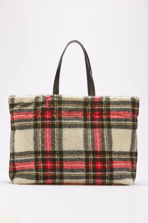 Check-Print Maxi Logo Shopper