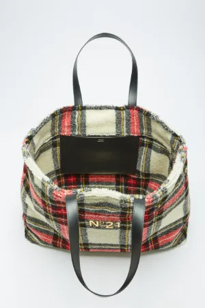 Check-Print Maxi Logo Shopper