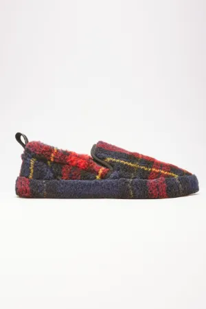 Checked Eco-Shearling Slippers