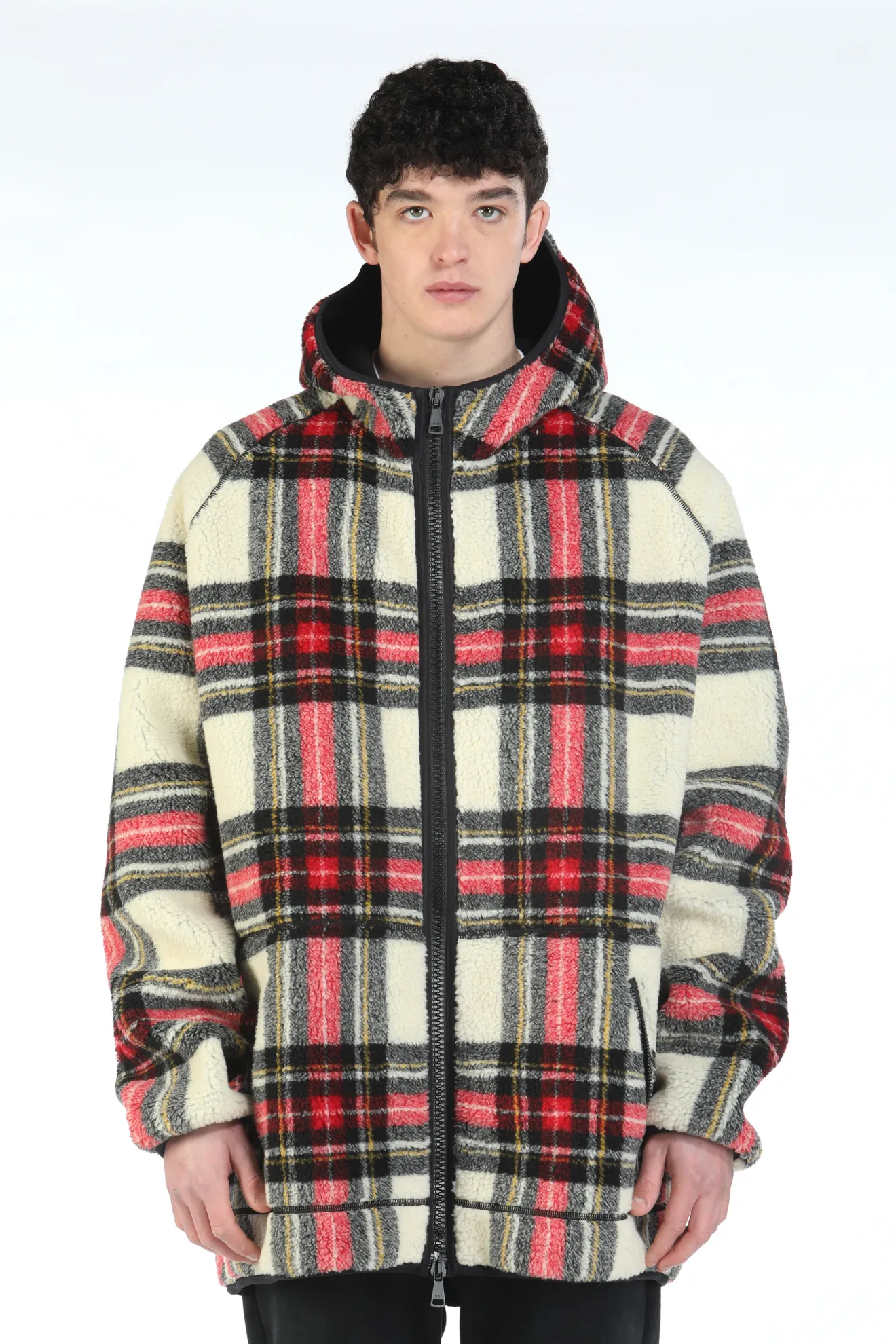 red check fleece jacket