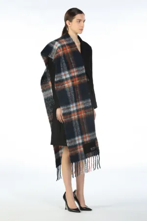 Checked Logo Scarf
