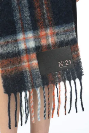 Checked Logo Scarf