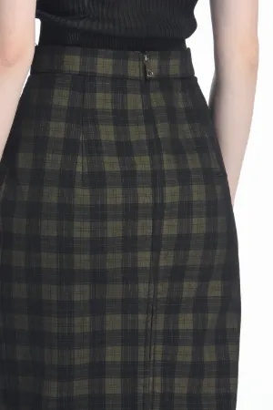 Checked Pencil Skirt