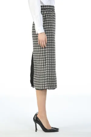 Checked Pencil Skirt