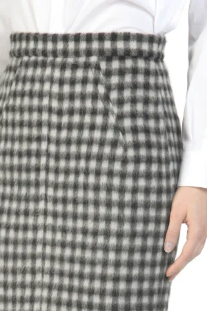 Checked Pencil Skirt