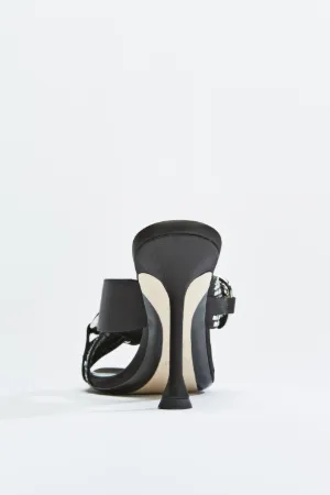 Chunky Chain And Crystal-Embellished Mules
