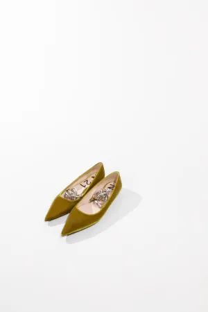 Chunky Chain-Embellished Ballet Flats