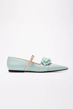 Chunky Chain-Embellished Ballet Flats
