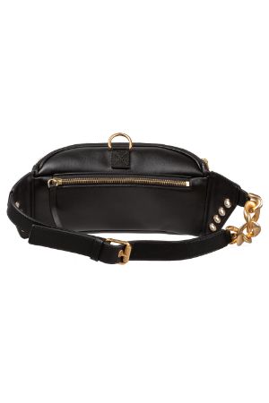 Chunky Chain-Embellished Belt Bag