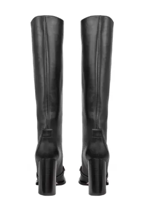 Chunky Chain-Embellished Boots