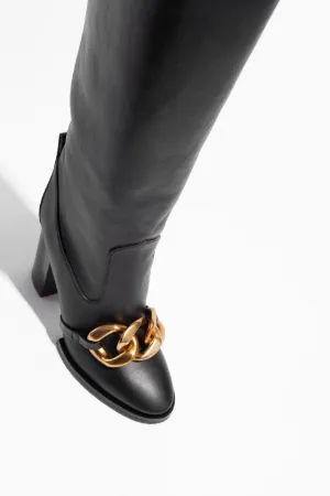 Chunky Chain-Embellished Boots