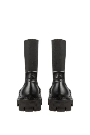Chunky Chain-Embellished Boots