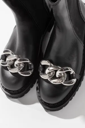 Chunky Chain-Embellished Boots