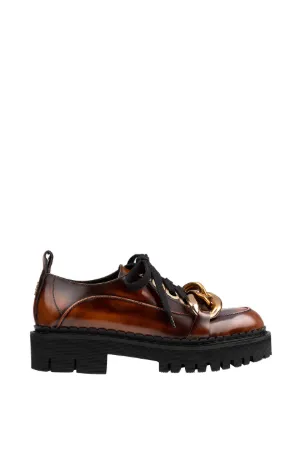 Chunky Chain-Embellished Derby Shoes