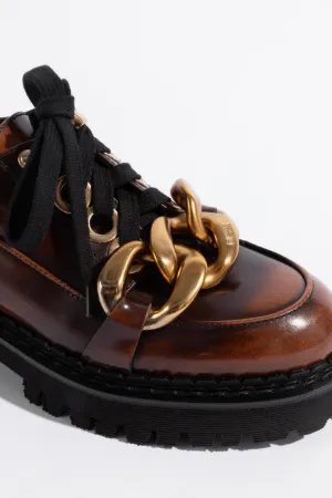 Chunky Chain-Embellished Derby Shoes
