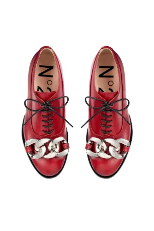 Chunky Chain-Embellished Derby Shoes