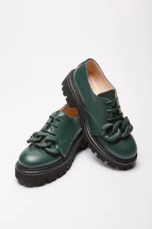 Chunky Chain-Embellished Derby Shoes