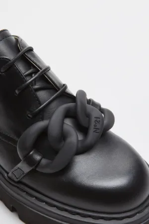 Chunky Chain-Embellished Derby Shoes