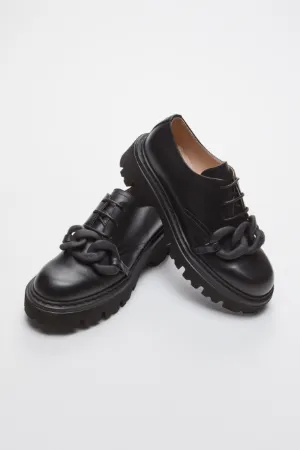 Chunky Chain-Embellished Derby Shoes