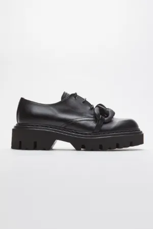 Chunky Chain-Embellished Derby Shoes
