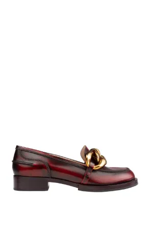 Chunky Chain-Embellished Moccasins