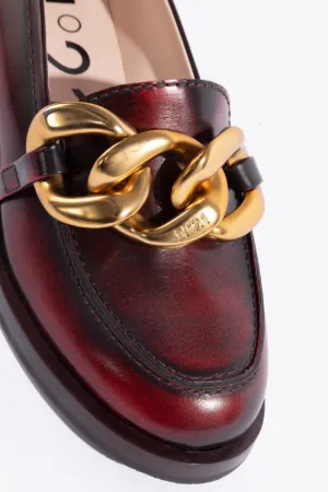 Chunky Chain-Embellished Moccasins
