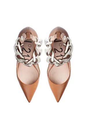 Chunky Chain-Embellished Pumps