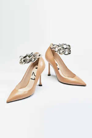 Chunky Chain-Embellished Pumps