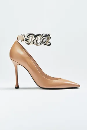 Chunky Chain-Embellished Pumps