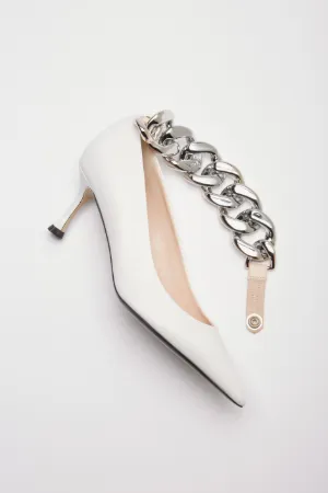 Chunky Chain-Embellished Pumps