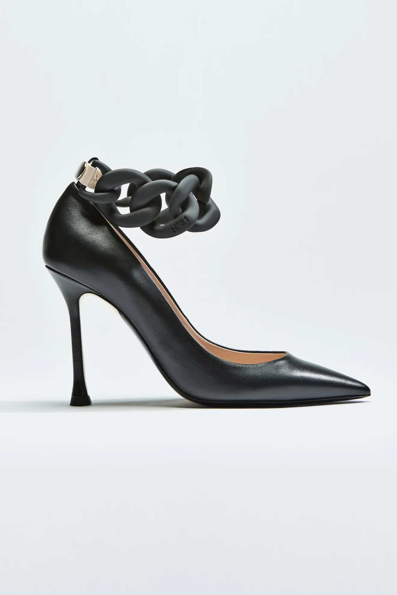 black embellished pumps