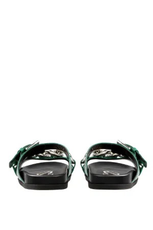 Chunky Chain-Embellished Slides