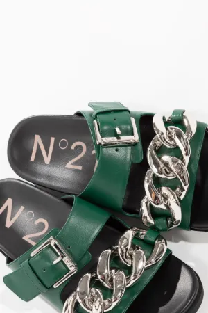 Chunky Chain-Embellished Slides