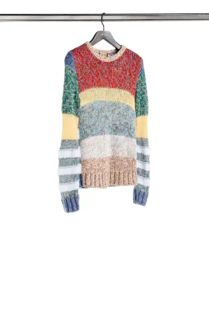 colour-block cotton blend sweater