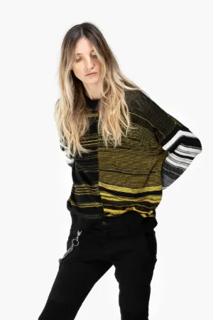 Colour block striped sweater