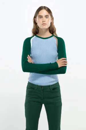 colour-block tank top sweater