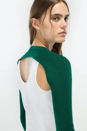 colour-block tank top sweater
