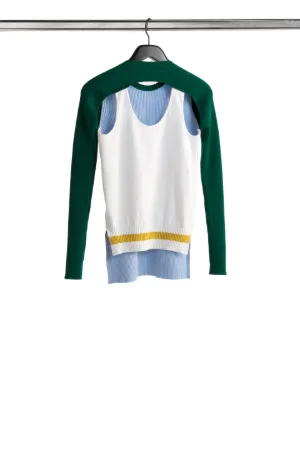 colour-block tank top sweater