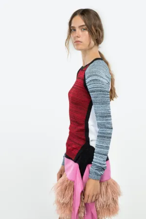 colour-block tank top sweater