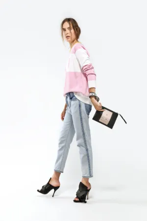 colour-block virgin wool logo sweater