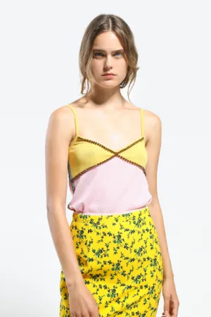 colour-block virgin wool top