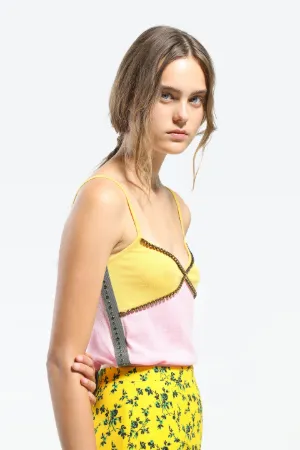 colour-block virgin wool top