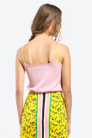 colour-block virgin wool top
